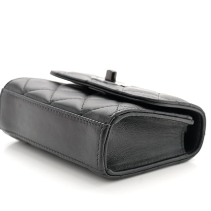 Chanel Lambskin Quilted Mini Trendy CC Clutch With Chain So Black 10 of 10