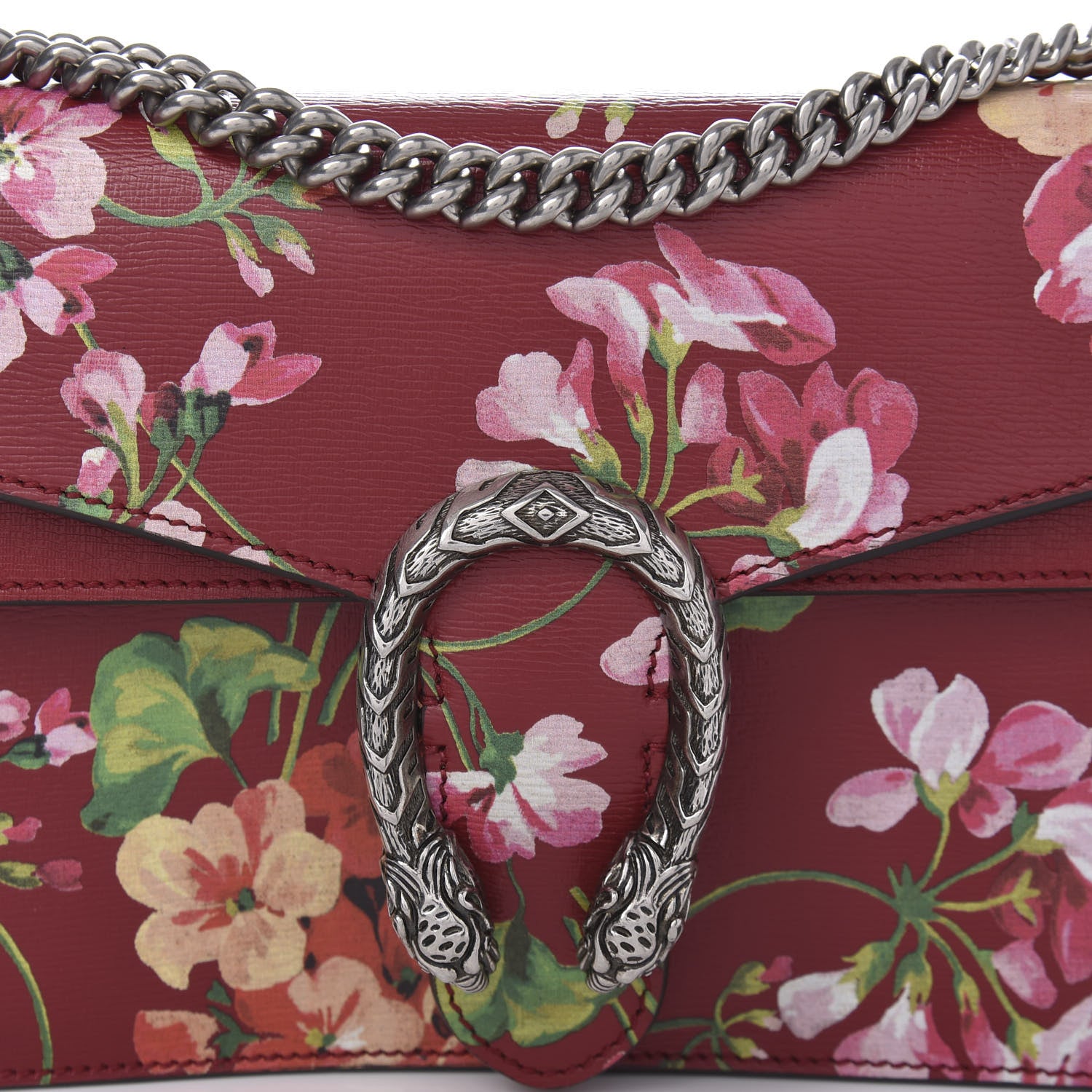 Gucci Calfskin Blooms Print Small Dionysus Shoulder Bag Romantic Cherry Multicolor 10 of 10