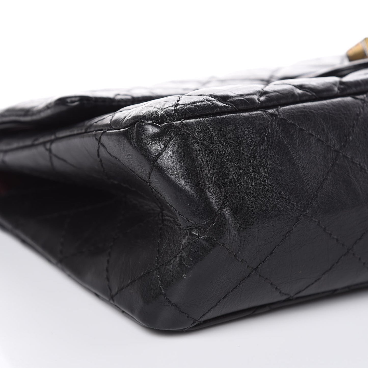 Aged Calfskin Quilted 2.55 Reissue 226 Flap Black