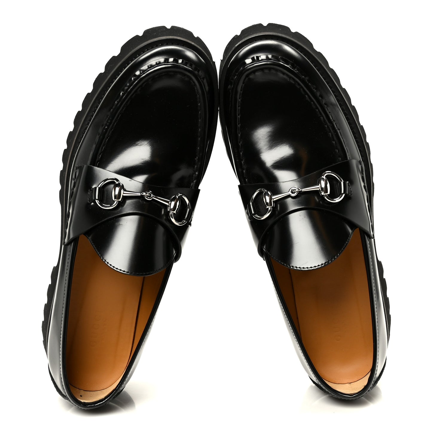 Cordovan Lux Womens Horsebit 45mm Platform Loafers 41 Black