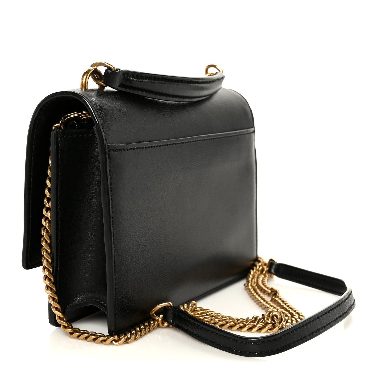 Calfskin Monogram Sunset Chain Wallet  Sunset Black