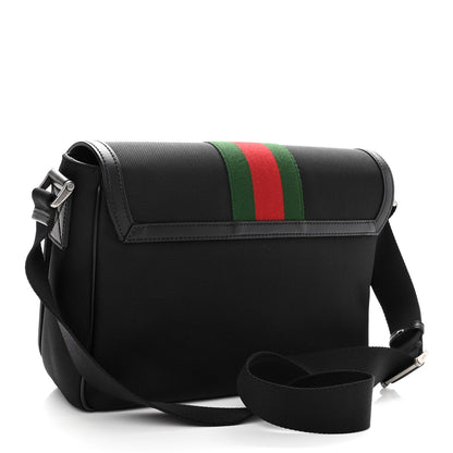 Gucci Techno Canvas Web Flap Messenger Bag Black 2 of 9