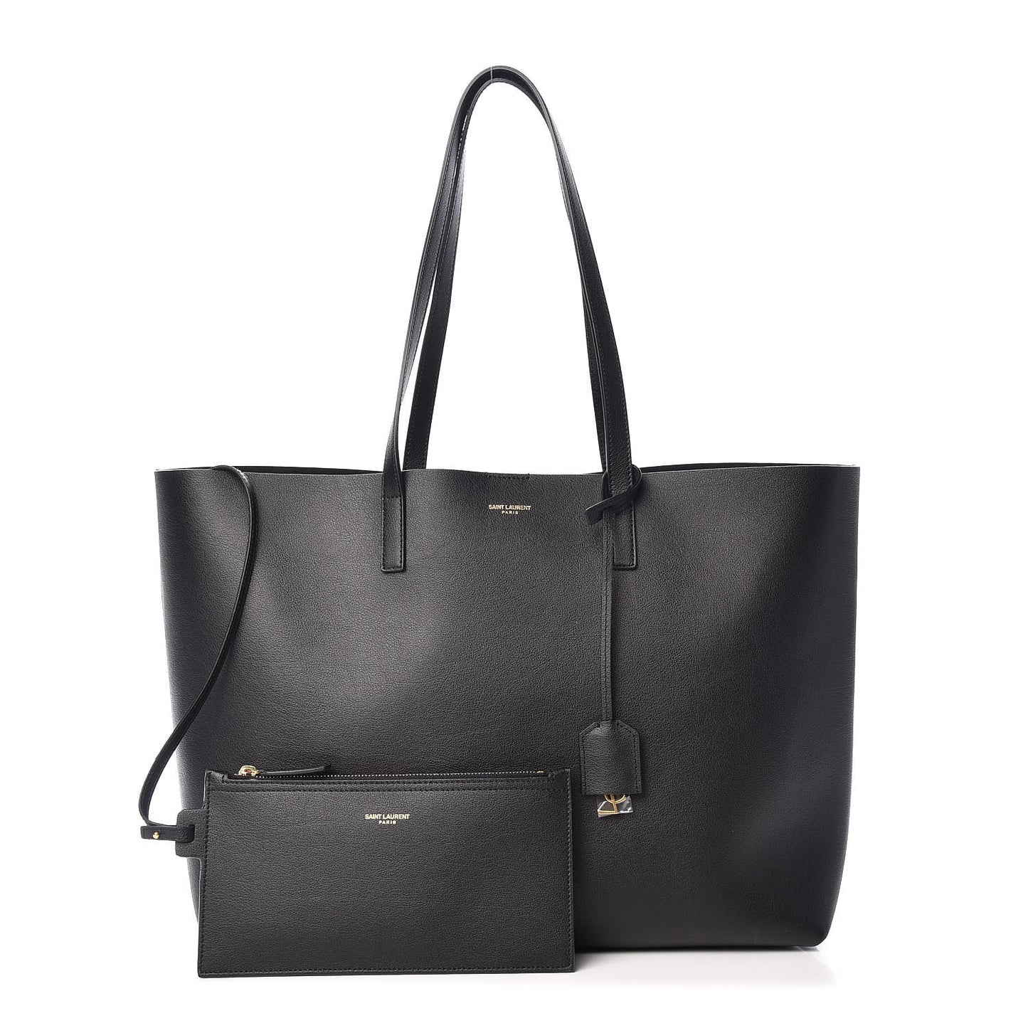 Calfskin Large Shopping Tote Black