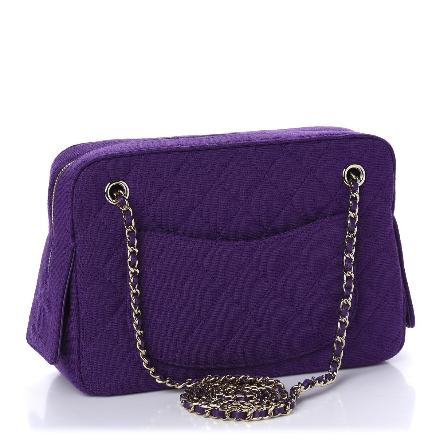 Jersey Quilted Camera Case Purple