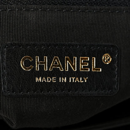 Chanel Calfskin Quilted Small Gold Top Handle Flap Black 6 of 10