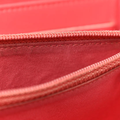 Chanel Caviar Quilted Large Boy Zip Around Wallet Coral 17 of 24