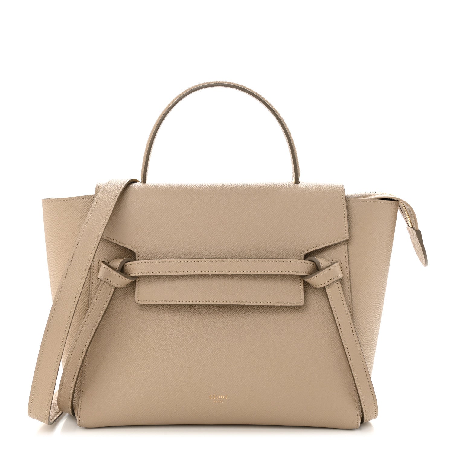 Celine Grained Calfskin Micro Belt Bag Beige 1 of 11