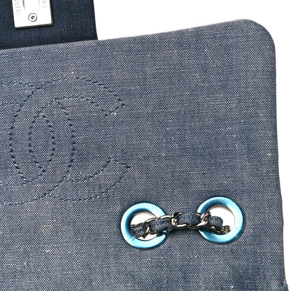 Chanel Denim Quilted Small Medallion Flap Blue 14 of 27