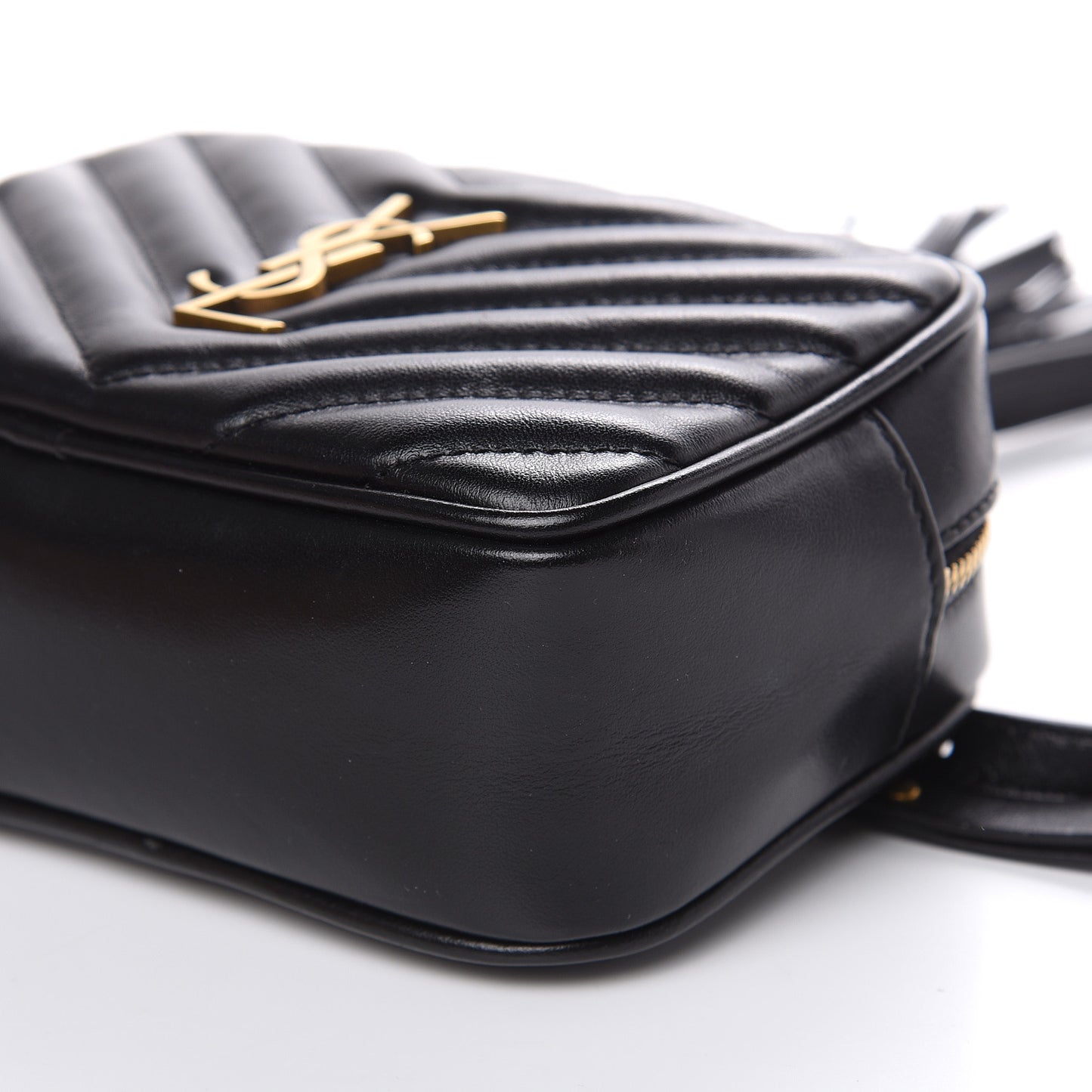 Calfskin Matelasse Monogram Lou Belt Bag Black