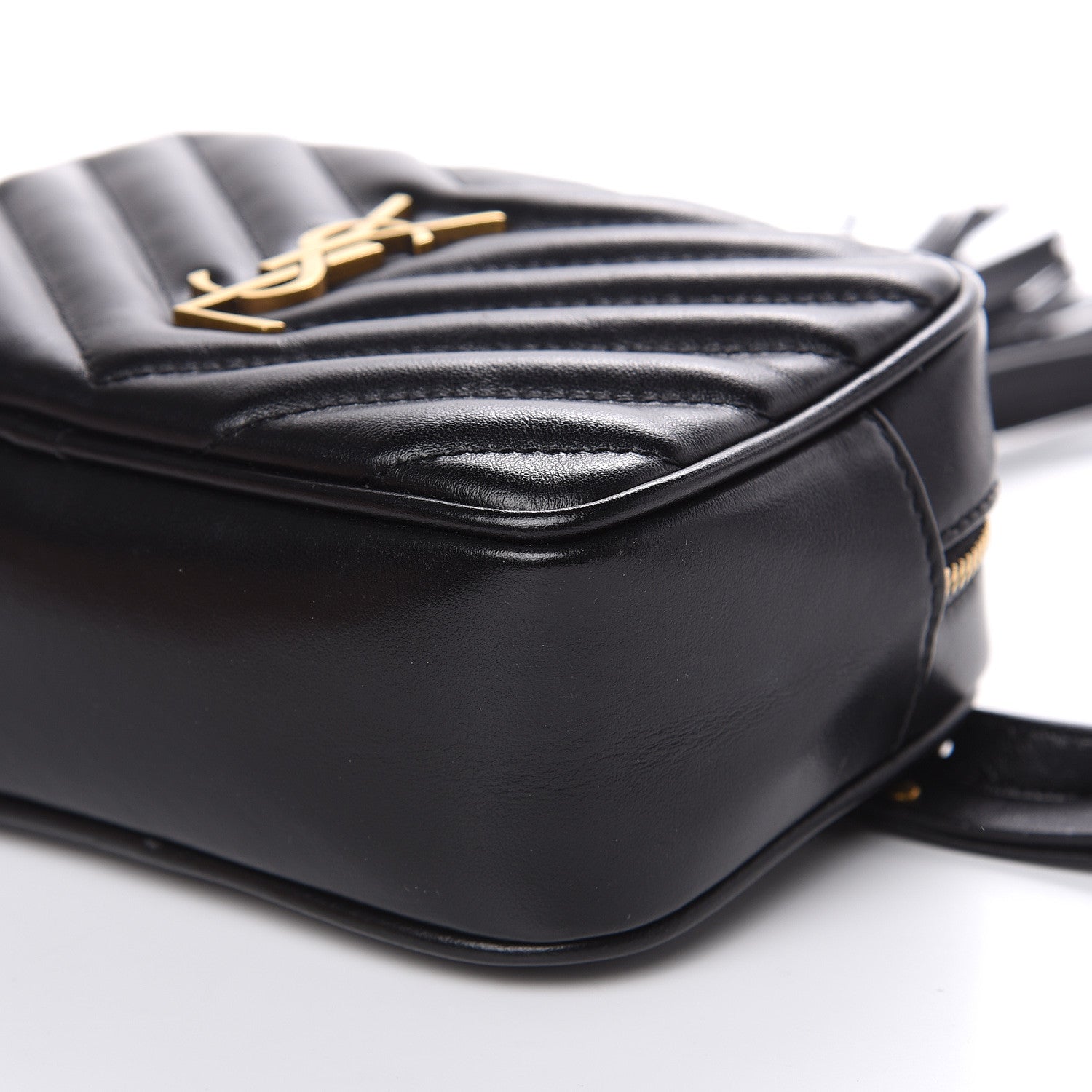 Saint Laurent Calfskin Matelasse Monogram Lou Belt Bag Black 8 of 9
