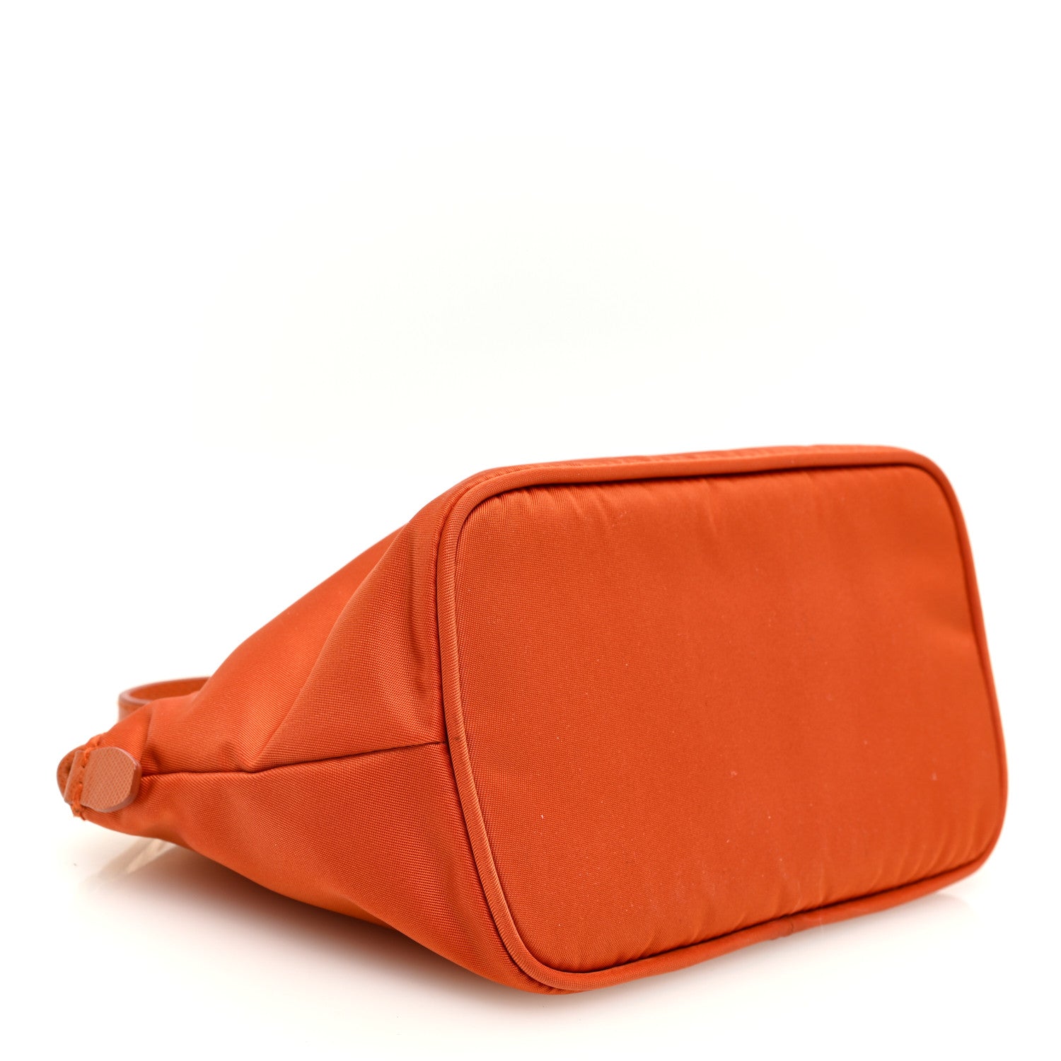 Prada Tessuto Nylon Vela Saffiano Wristlet Orange 4 of 9