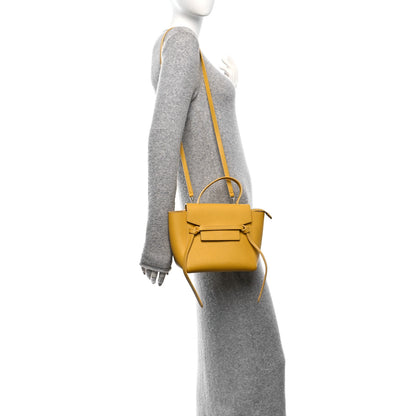 Celine Grained Calfskin Nano Belt Bag Sunflower 2 of 13