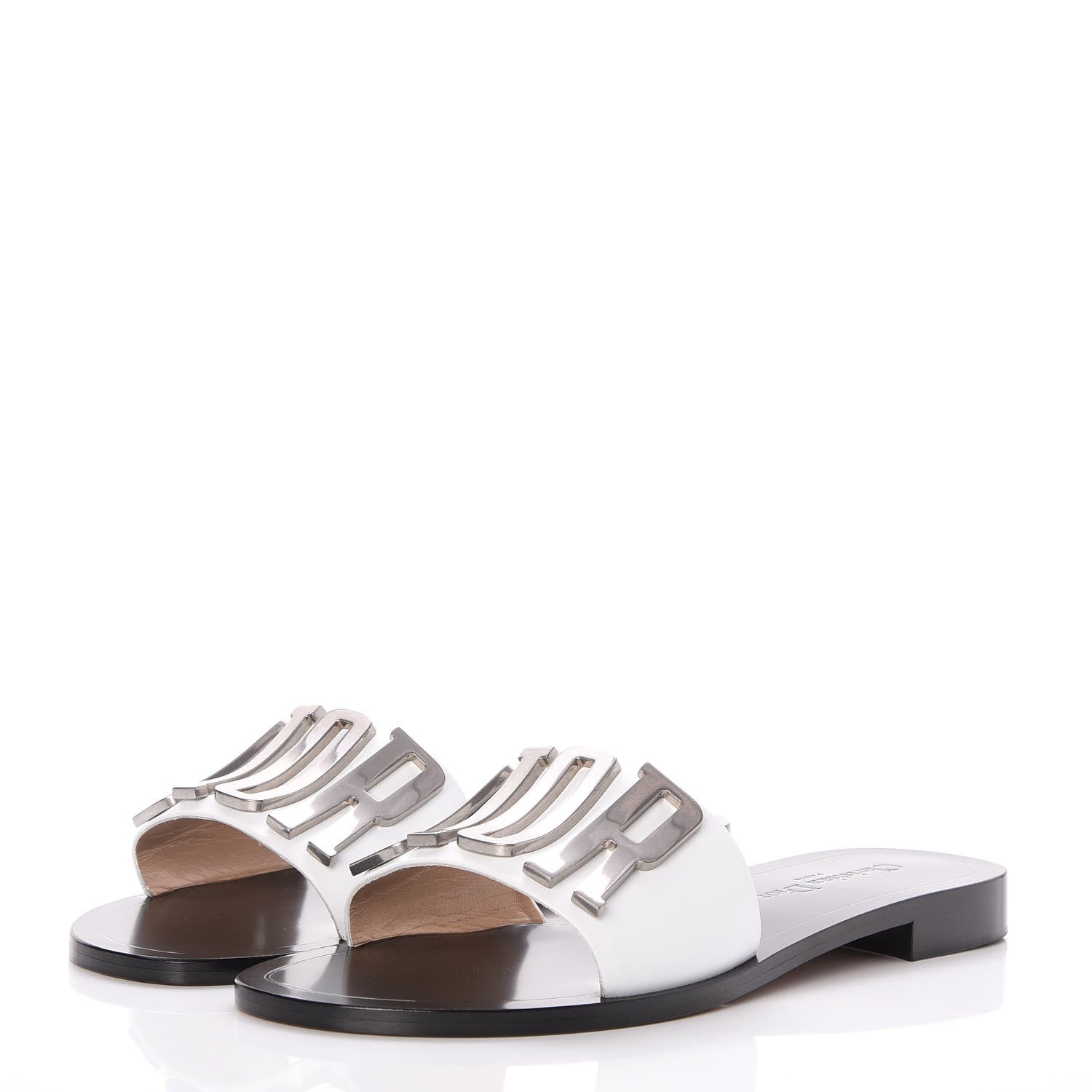 Christian Dior Calfskin Dio(r)evolution 10mm Slide Sandals 39.5 Off White 3 of 9