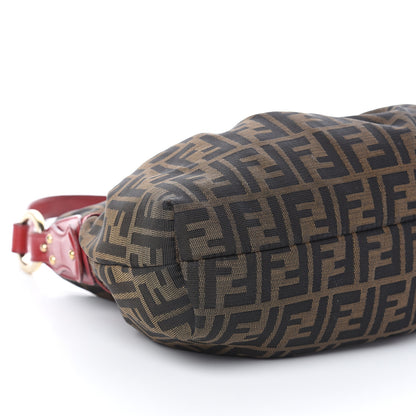 Fendi Zucca Cuoio Lucido Chef Hobo Tobacco Rosso Scuro 7 of 8