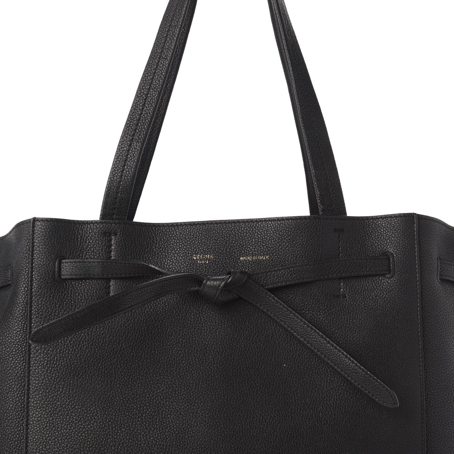 Soft Grained Calfskin Small Belt Cabas Phantom Black