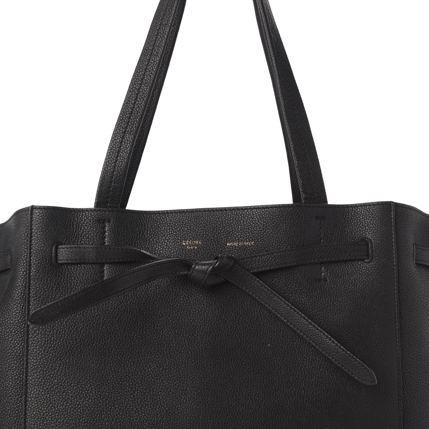Celine Soft Grained Calfskin Small Belt Cabas Phantom Black 13 of 13