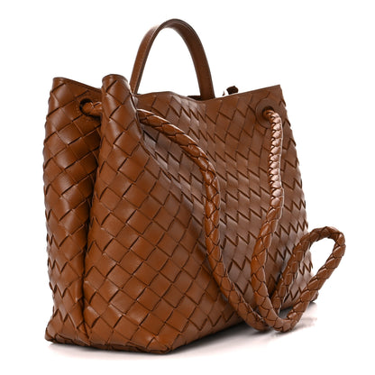Bottega Veneta Nappa Intrecciato Medium Andiamo Shoulder Bag Cognac 4 of 14