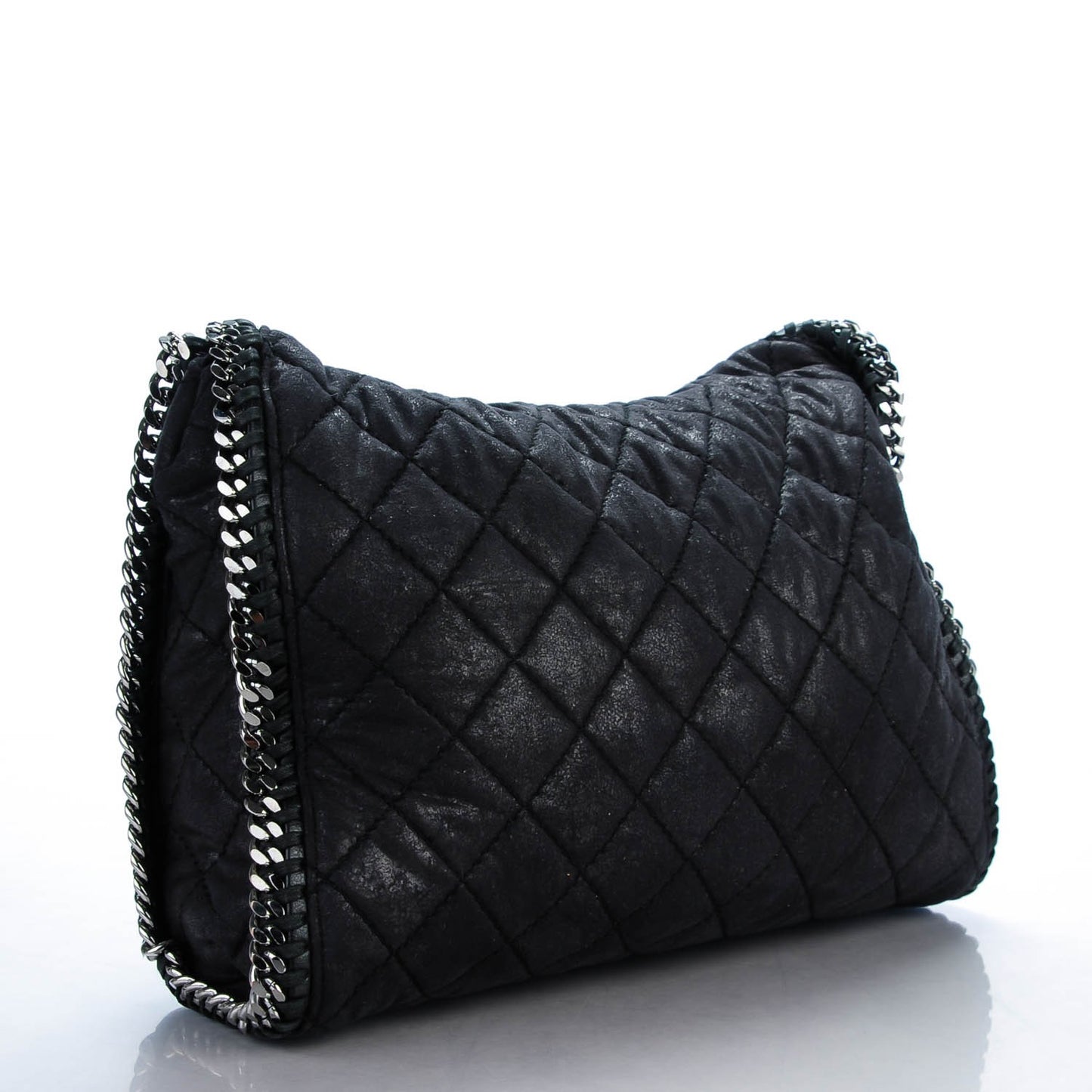 Shaggy Deer Quilted Small Falabella Black