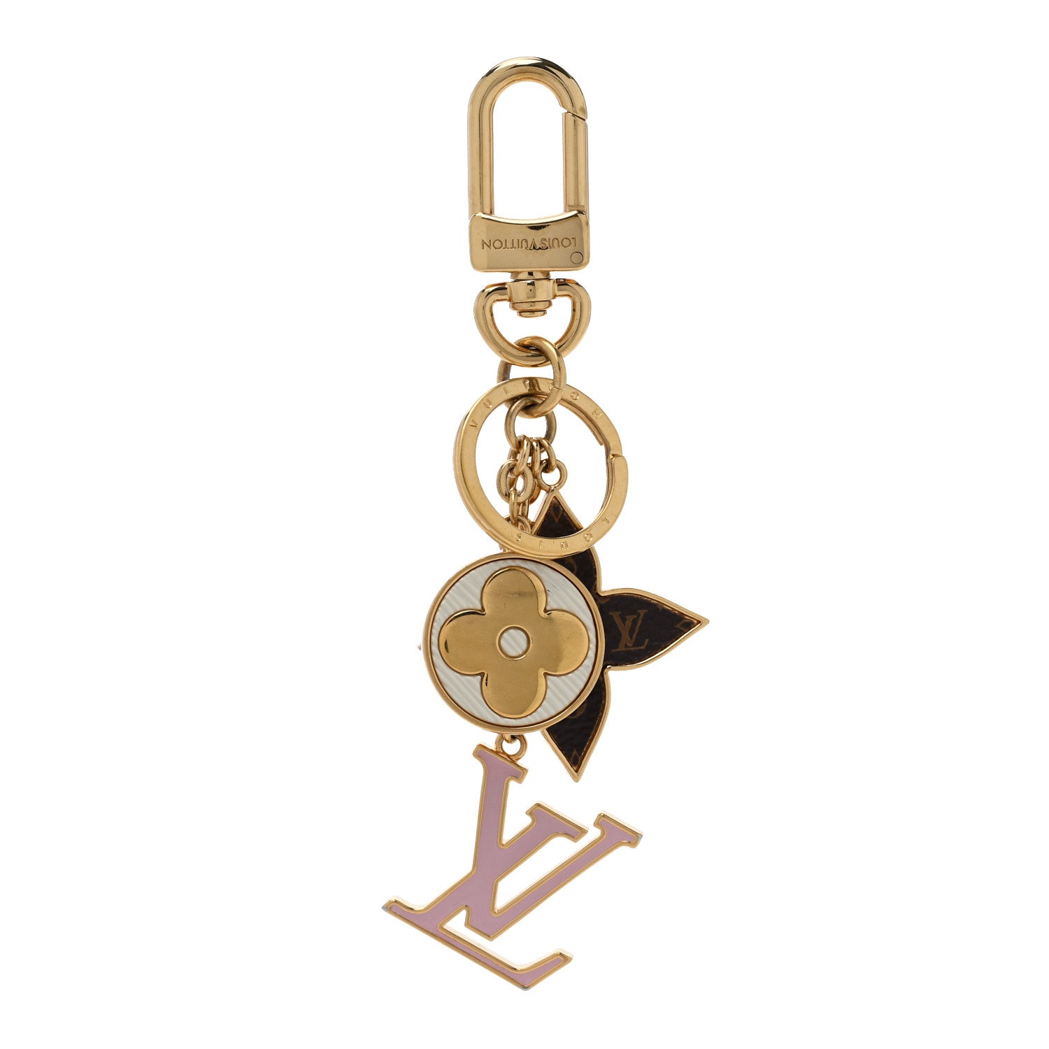 Louis Vuitton Spring Street Bag Charm Key Holder Gold 1 of 4