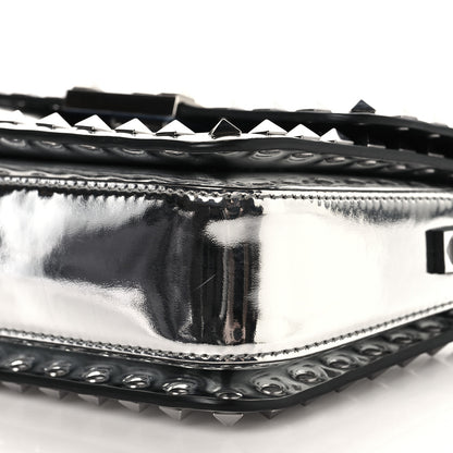 Valentino Garavani Mirror Calfskin Small Rockstud23 Shoulder Bag Silver 9 of 9