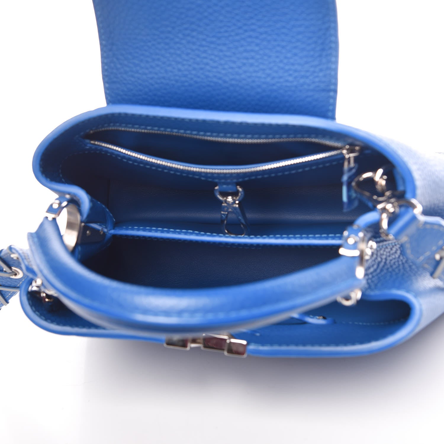 Louis Vuitton Taurillon Capucines BB Blue 6 of 9