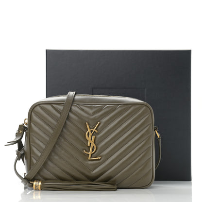 Saint Laurent Calfskin Matelasse Monogram Lou Camera Bag Military Olive 11 of 11