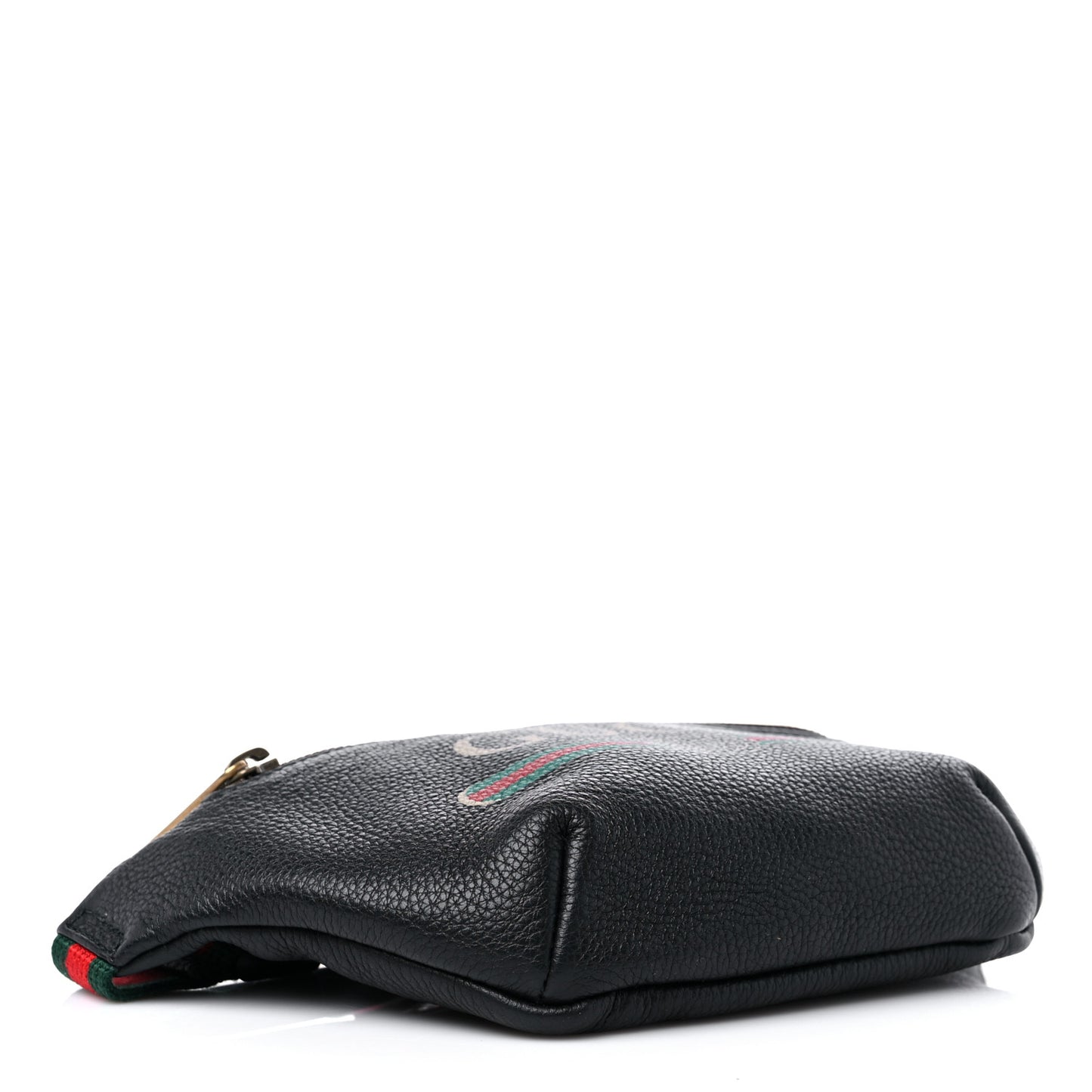 Grained Calfskin Small Logo Belt Bag Black