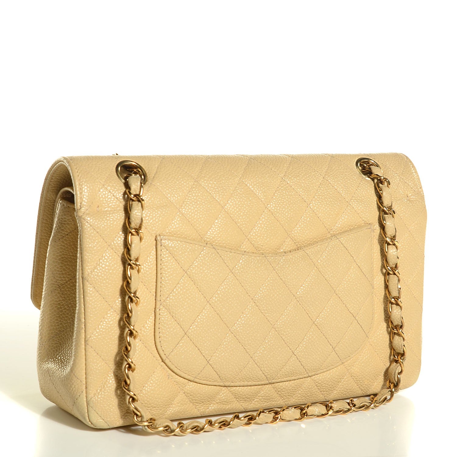 Chanel Caviar Quilted Medium Double Flap Beige Clair 3 of 7