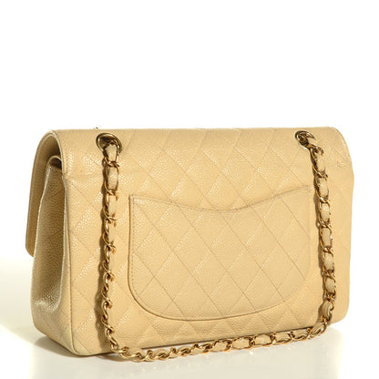 Chanel Caviar Quilted Medium Double Flap Beige Clair 3 of 7