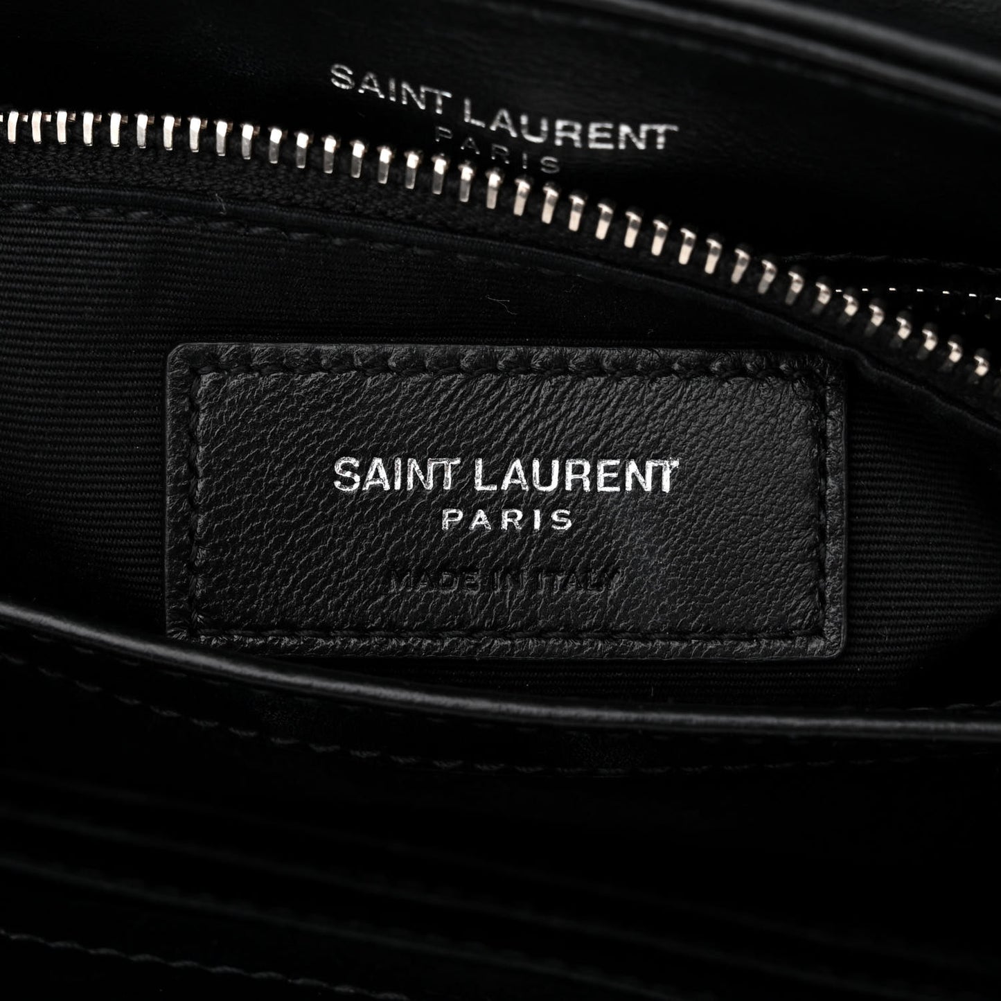 Calfskin Y Quilted Monogram Toy Loulou Crossbody Bag Black