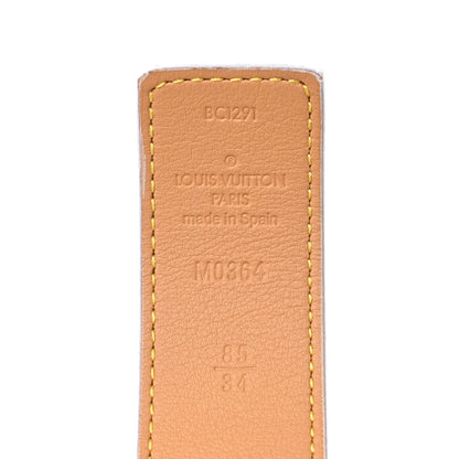 Louis Vuitton Monogram Giant By The Pool 30mm LV Iconic Reversible Belt 85 34 Brume 3 of 4