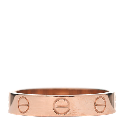 Cartier 18K Pink Gold 3.5mm LOVE Wedding Band Ring 51 5.75 3 of 7