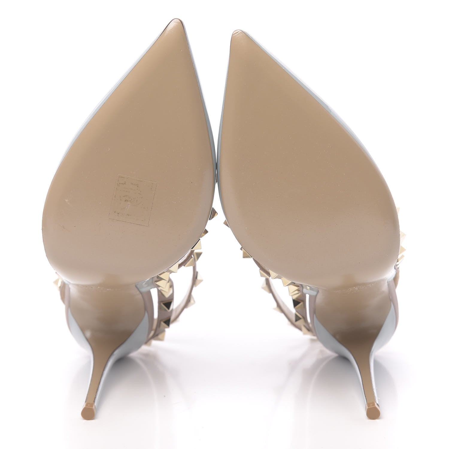 Valentino Garavani Patent Nappa Rockstud Ankle Strap 100mm Pumps 40.5 Sky Sorbet Poudre 5 of 8