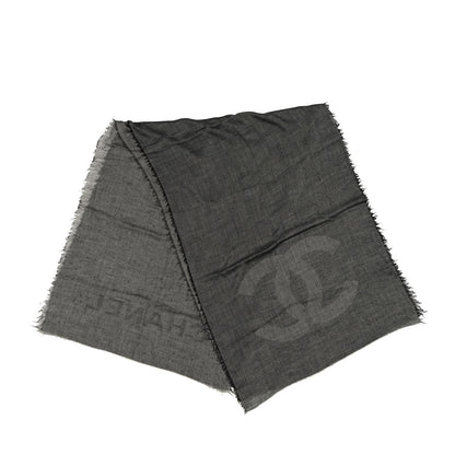 Chanel Cashmere CC Scarf Grey 2 of 3