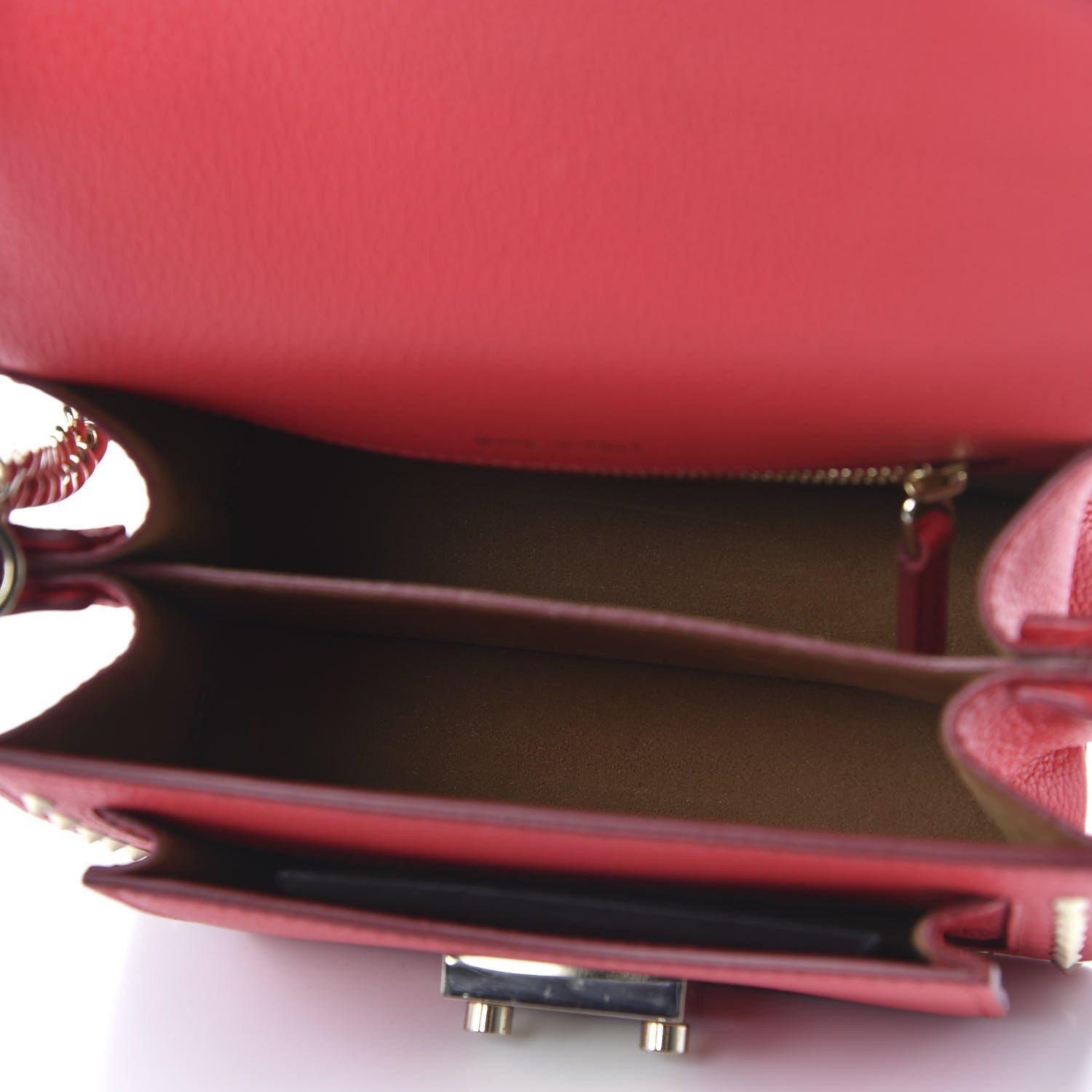 MCM Calfskin Studded Mini Patricia Crossbody Bag Chinese Red 5 of 10