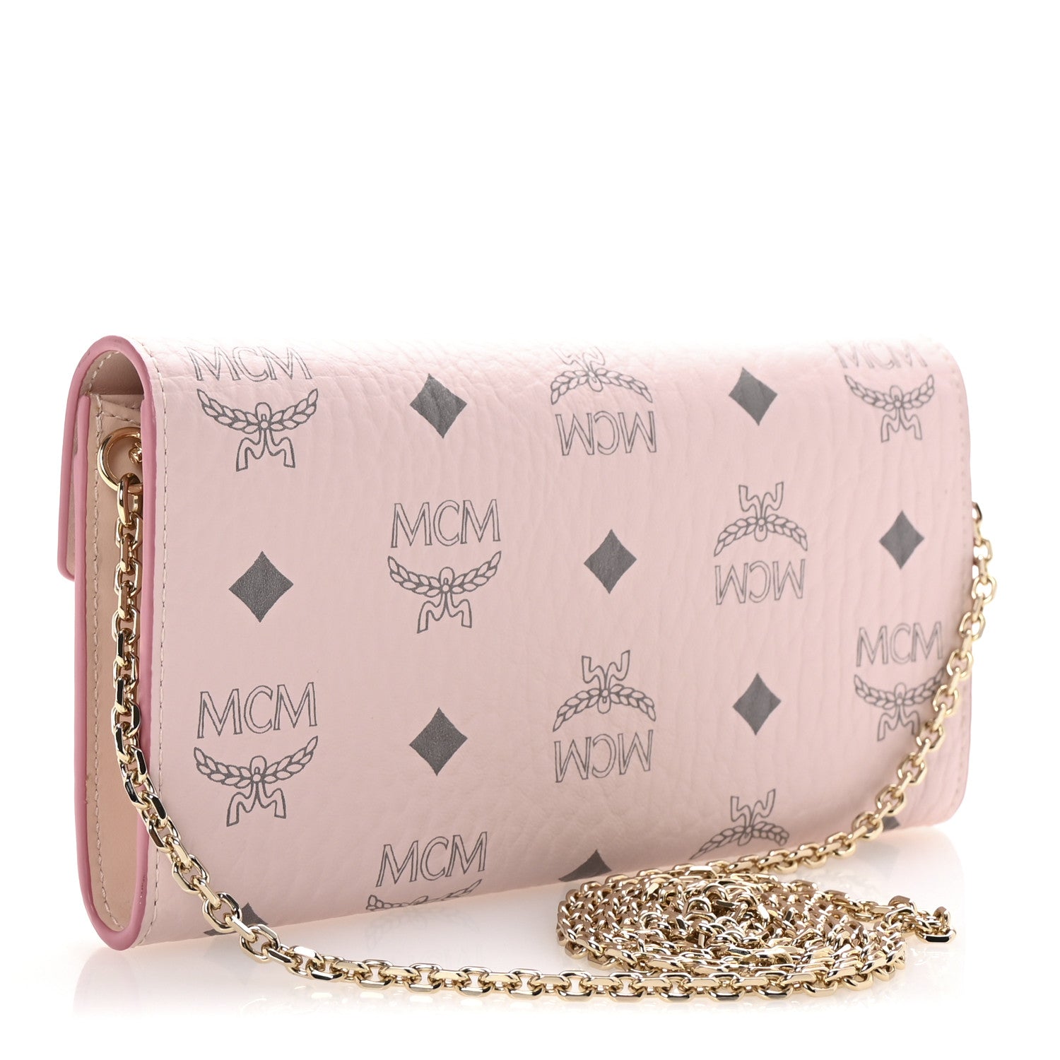 MCM Visetos Large Patricia Wallet On Chain Soft Pink 3 of 10