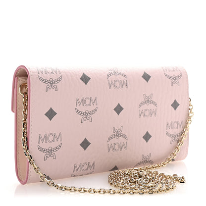MCM Visetos Large Patricia Wallet On Chain Soft Pink 3 of 10