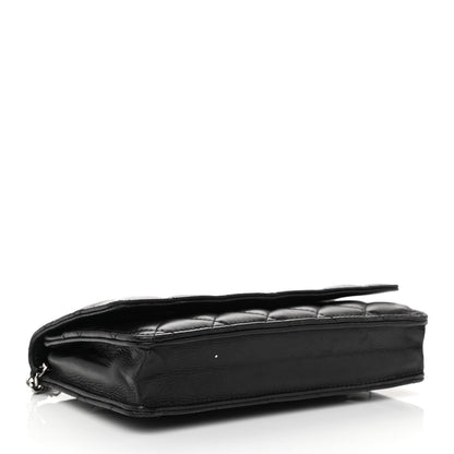 Chanel Lambskin Quilted Wallet On Chain WOC Black 4 of 13