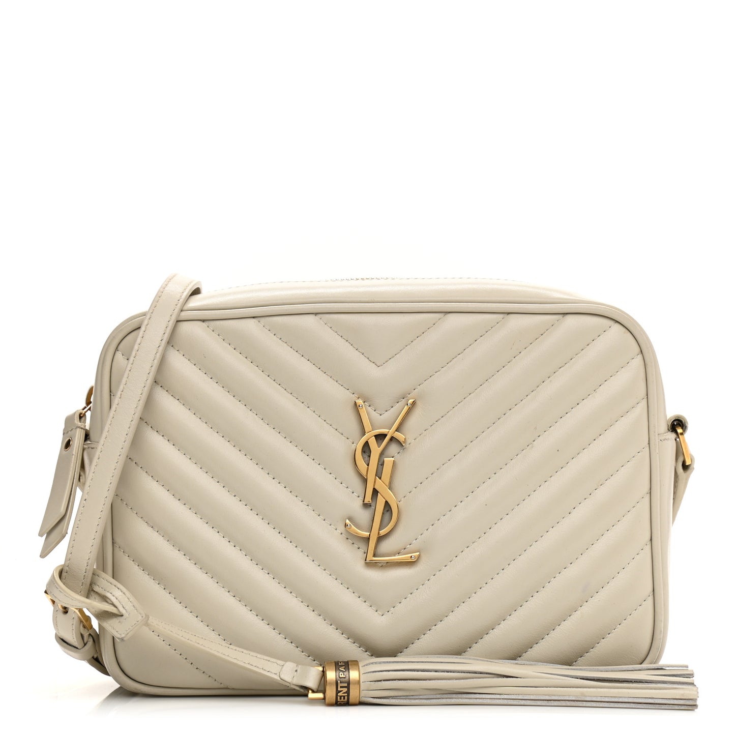 Calfskin Matelasse Monogram Lou Camera Bag Crema Soft