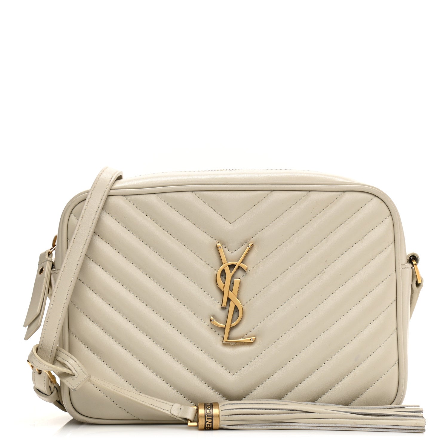 Saint Laurent Calfskin Matelasse Monogram Lou Camera Bag Crema Soft 1 of 21