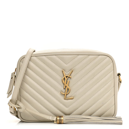 Saint Laurent Calfskin Matelasse Monogram Lou Camera Bag Crema Soft 1 of 21
