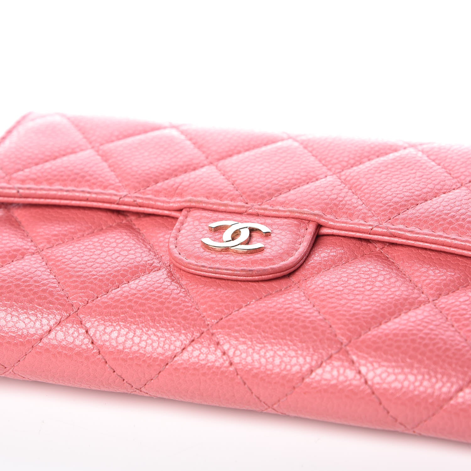 Chanel Caviar Quilted Medium Flap Wallet Pink 12 of 14