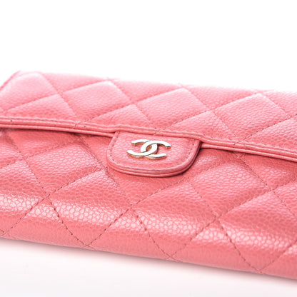 Chanel Caviar Quilted Medium Flap Wallet Pink 12 of 14