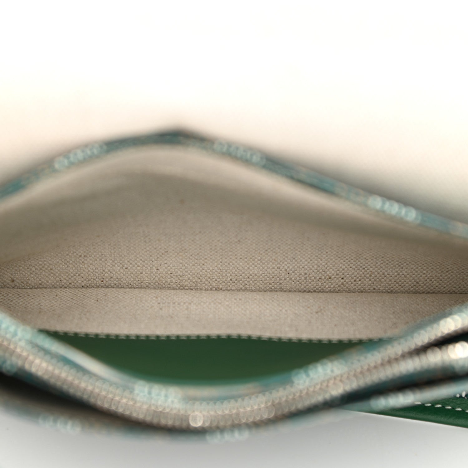 Goyard Goyardine Plumet Wallet Clutch Green 7 of 10