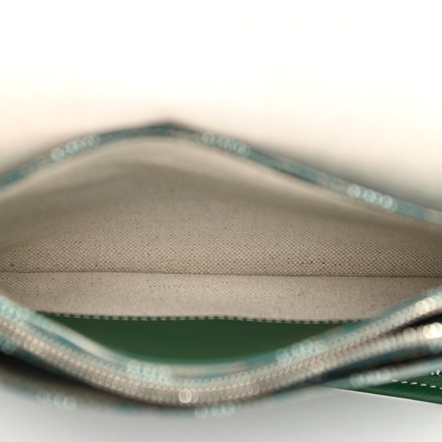 Goyardine Plumet Wallet Clutch Green