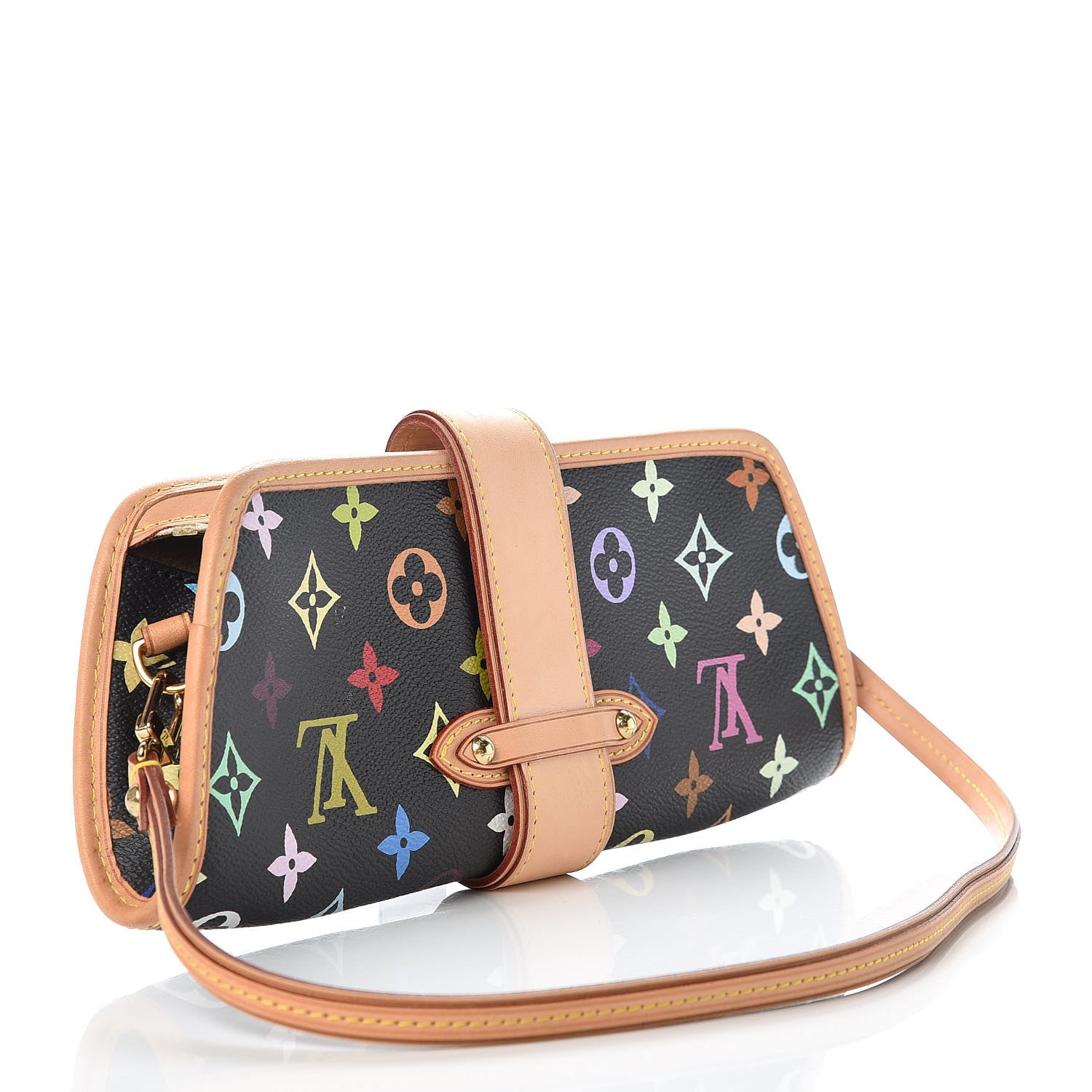 Louis Vuitton Monogram Multicolor Shirley Black 3 of 11