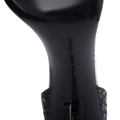 Saint Laurent Glitter Opyum 85 Sandals 37 Black 9 of 11