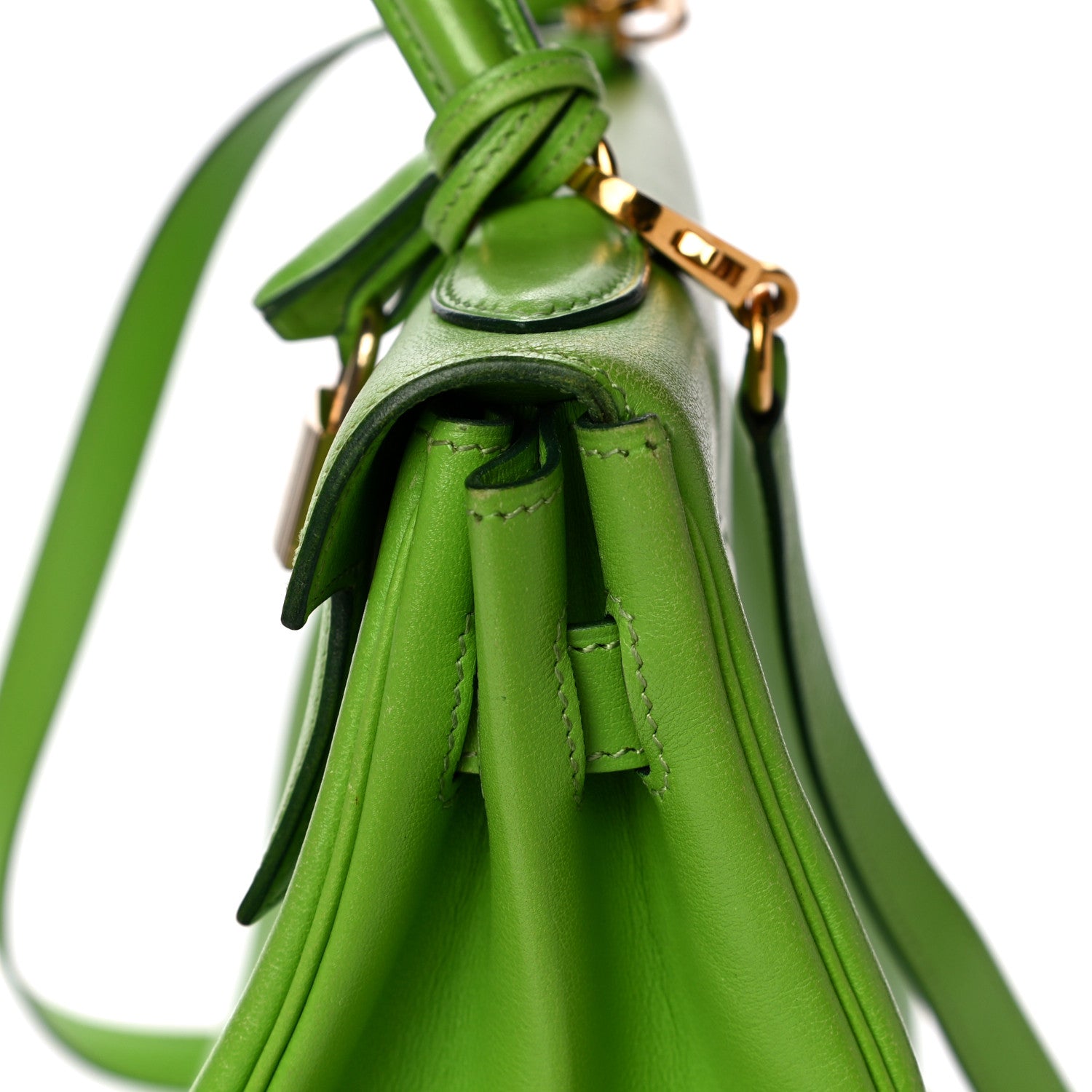Hermes Veau Gulliver Kelly Retourne 32 Vert Cru 14 of 25