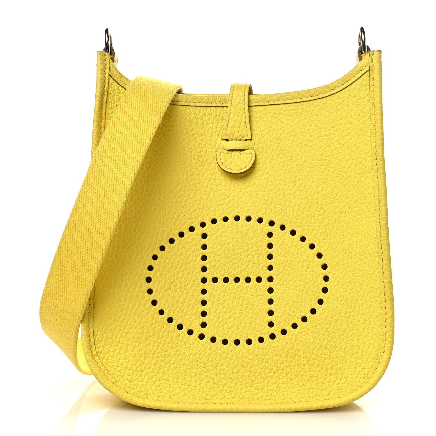Hermes Taurillon Clemence Evelyne TPM Lime 1 of 10