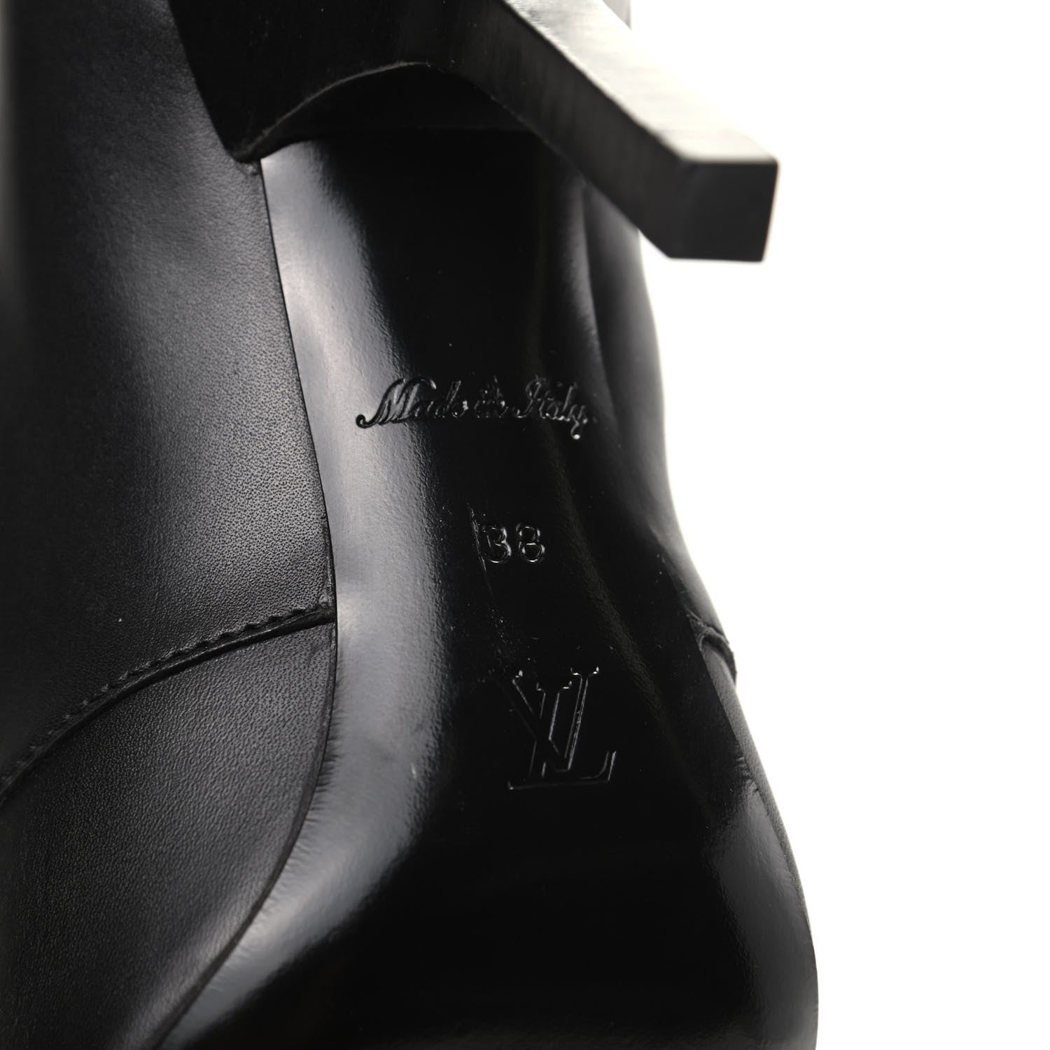 Louis Vuitton Calfskin Monogram Janet Ankle Boots 38 Black 6 of 6